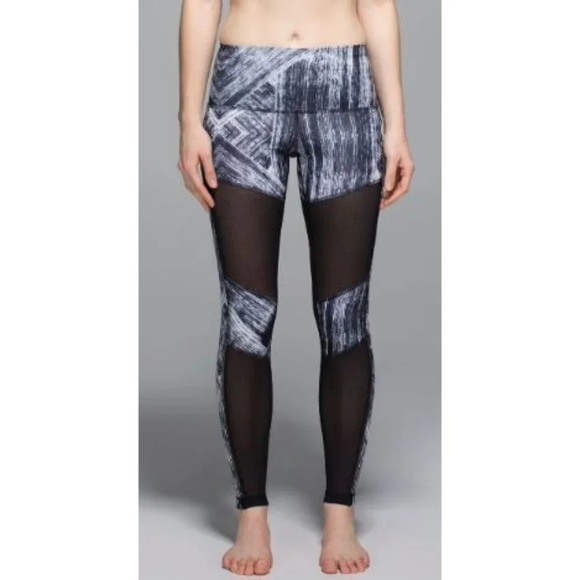 Lululemon Hot To Street Pant Heat Wave White Black / Black-sz 6 - Picture 4 of 8